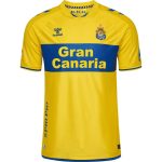 Primera equipación oficial de la UD Las Palmas para niños de la temporada 26/27. Camiseta amarilla y pantalón azul.