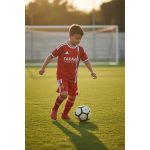 Segunda equipación del Real Zaragoza para niños temporada 26-27. Camiseta de fútbol oficial para los más pequeños aficionados.