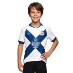 Tercera equipación del Deportivo La Coruña para niños, temporada 26-27. Camiseta de fútbol oficial del Dépor para los más pequeños.