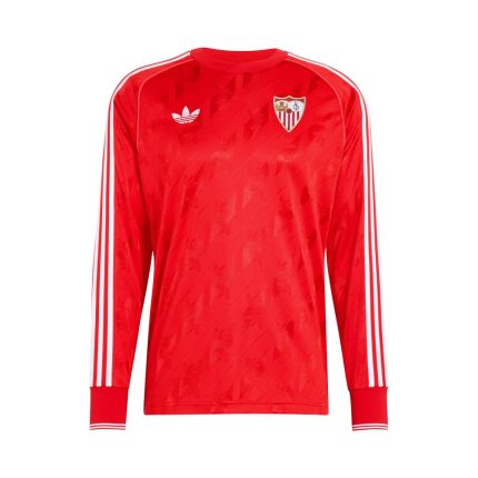 Camiseta oficial de entrenamiento del Sevilla FC, manga larga, temporada 26/27. Equipación de entrenamiento para adulto.