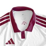 Primera equipación de fútbol del Albacete para niños, temporada 26/27. Conjunto oficial de camiseta y pantalón para jóvenes fans.